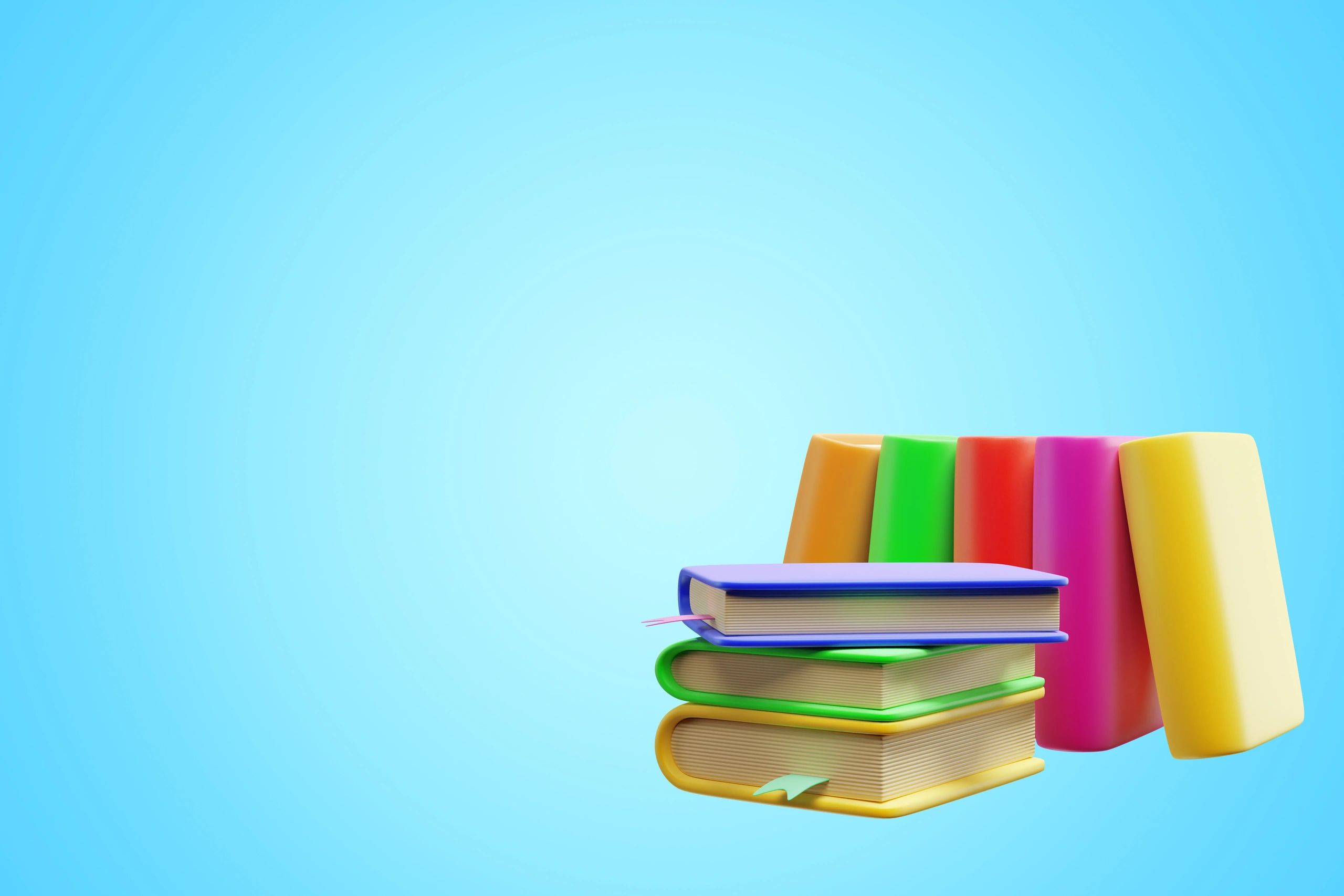 Stack of books representing educational children's reading